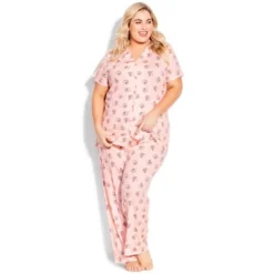 Women's Plus Size Hedgehog Button Sleep Top - Pink | AVENUE 17 Women's Plus Size Hedgehog Button Sleep Top - Pink | AVENUE -Avenue Shop GUEST bac89679 a46e 400b 8751 e882993e9dc6