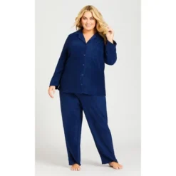 Women's Plus Size Navy Fleece Pant - Navy | AVENUE -Avenue Shop GUEST bb5e506e 446d 4329 877a da8ca5472559