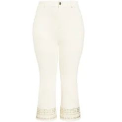 Women's Plus Size Nicola Crop Jean - Cream | AVENUE 8 Women's Plus Size Nicola Crop Jean - Cream | AVENUE -Avenue Shop GUEST bd4f3d28 9a4b 45fa adfc 252a9cbadece
