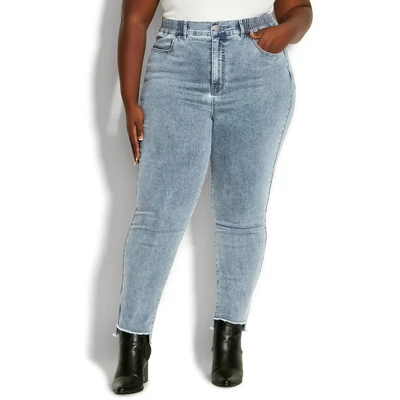 Women's Plus Size So Comfy Ankle Jean - Ltws | AVENUE 9 Women's Plus Size So Comfy Ankle Jean - Ltws | AVENUE - Image 7