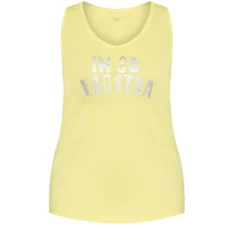 Alternative view of Women's Plus Size Eggstra Sleep Tank - Yellow| AVENUE