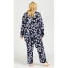 Women's Plus Size Butterfly Button Fleece Sleep Top - Navy | AVENUE -Avenue Shop GUEST c2333034 ba2c 4026 9e97 0626055df55f