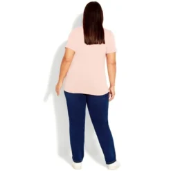 Alternative view of Women's Plus Size Butter Denim Straight Leg Jean Dark Wash - Petite | AVENUE