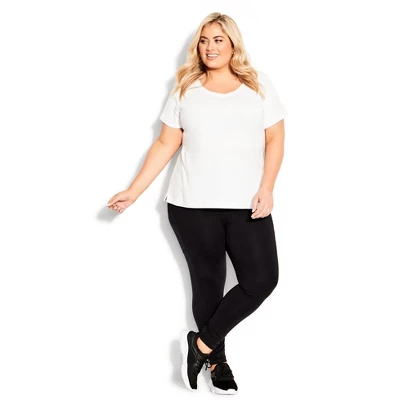 Women's Plus Size Pocket Active Legging - Black | AVENUE 5 Women's Plus Size Pocket Active Legging - Black | AVENUE - Image 3