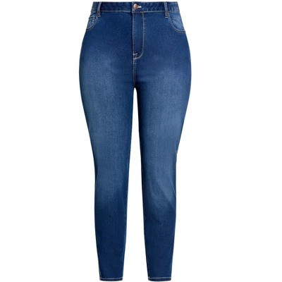 Women's Plus Size Butter Denim Skinny Jean Mid Wash - Petite | AVENUE 4 Women's Plus Size Butter Denim Skinny Jean Mid Wash - Petite | AVENUE - Image 2