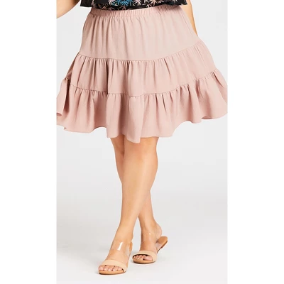 Women's Plus Size So Sweet Skirt - Champagne | AVENUE 3 Women's Plus Size So Sweet Skirt - Champagne | AVENUE