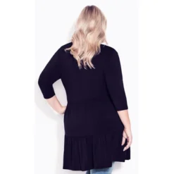 Alternative view of Women's Plus Size Amaya Tunic - Black | AVENUE