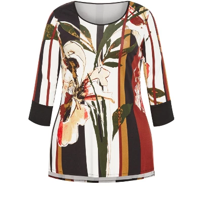 Women's Plus Size Romy Top - Spice | AVENUE 5 Women's Plus Size Romy Top - Spice | AVENUE - Image 3