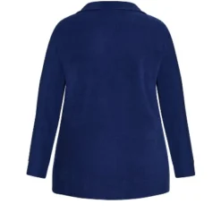 Women's Plus Size Button Fleece Top - Navy | AVENUE -Avenue Shop GUEST d16c880e 1892 4787 b906 156877ea5535