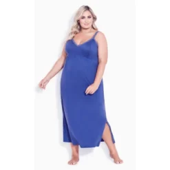 Women's Plus Size Lace Trim Maxi Sleep Dress - Blue | AVENUE 9 Women's Plus Size Lace Trim Maxi Sleep Dress - Blue | AVENUE -Avenue Shop GUEST d18eefd2 6c8f 4303 8bfc dd31496c28b3