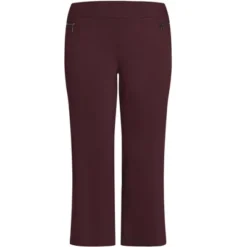 Alternative view of Women's Plus Size Super Stretch Zip Pant Burgundy - Petite | AVENUE
