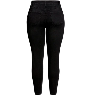 Women's Plus Size Butter Denim Skinny Jean Black - Average | AVENUE 8 Women's Plus Size Butter Denim Skinny Jean Black - Average | AVENUE - Image 6