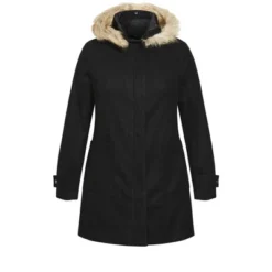 Women's Plus Size Faux Wool Voyager Coat - Black | AVENUE 13 Women's Plus Size Faux Wool Voyager Coat - Black | AVENUE -Avenue Shop GUEST d7a19783 3fbf 4a77 a37a 69e36095ceb7
