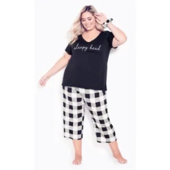 Women's Plus Size Sleepy Head Sleep Set - Black | AVENUE 10 Women's Plus Size Sleepy Head Sleep Set - Black | AVENUE -Avenue Shop GUEST d947b9a1 5d0c 4a39 9eb2 68f456179516