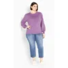 Women's Plus Size Nicky Pom Pom Sweater - Wisteria | AVENUE 2 Women's Plus Size Nicky Pom Pom Sweater - Wisteria | AVENUE -Avenue Shop GUEST dce7b437 0e81 4e14 888e a965834fd074