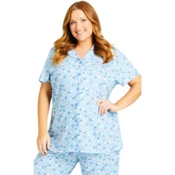 Women's Plus Size Bunny Button Up Sleep Top - Blue Bunny| AVENUE 12 Women's Plus Size Bunny Button Up Sleep Top - Blue Bunny| AVENUE -Avenue Shop GUEST e1c0893e 0e22 44bd 9756 68ff8f072794