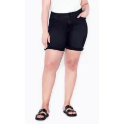 Women's Plus Size Giana Ripped Short - Black | AVENUE 7 Women's Plus Size Giana Ripped Short - Black | AVENUE -Avenue Shop GUEST e227d174 3180 45eb 983e 22ab5f2fc85e