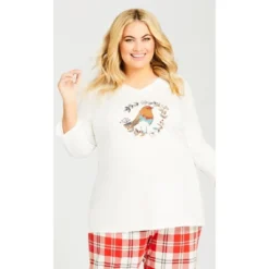 Women's Plus Size Robin Sleep Top - Cream | AVENUE 13 Women's Plus Size Robin Sleep Top - Cream | AVENUE -Avenue Shop GUEST e2a553c3 8c95 4611 91b6 bef27dbd37cc