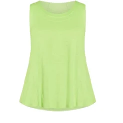 Alternative view of Women's Plus Size Fit N Flare Tank - Lime Green | AVENUE