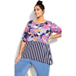 Avenue Women's Plus Size Pia Layered Top - Navy | ZIM & ZOE -Avenue Shop GUEST e445ba74 9e85 4060 a042 70b723c43c6a