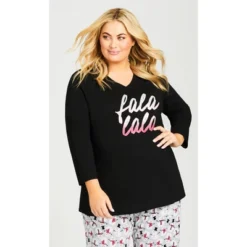 Women's Plus Size Falala Sleep Top - Black | AVENUE -Avenue Shop GUEST e47b3d06 7615 483e 8878 5cfb4adf1fb7