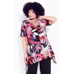 Women's Plus Size Ayla Mesh Sleeve Tunic - Black | AVENUE -Avenue Shop GUEST e84c0441 d4e9 4587 973b d9bc2f368e1b
