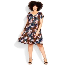 Avenue Women's Plus Size Unwind Tier Dress - Hibiscus Palm | LORALETTE 13 Avenue Women's Plus Size Unwind Tier Dress - Hibiscus Palm | LORALETTE -Avenue Shop GUEST ea2045b6 96eb 4e85 860b 0477e2baac0e