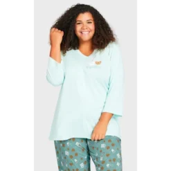 Women's Plus Size Tea & Cookies Sleep Top - Mint | AVENUE -Avenue Shop GUEST ebd5aaa3 7c07 4760 9c66 9bda11779903