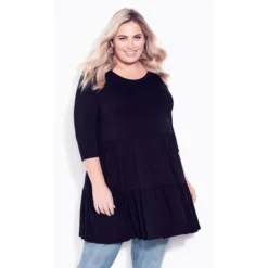 Women's Plus Size Amaya Tunic - Black | AVENUE 22 Women's Plus Size Amaya Tunic - Black | AVENUE -Avenue Shop GUEST ec32b500 bffb 4e11 8d71 ba8175f15023