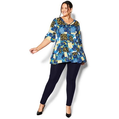 Women's Plus Size Pull On Ponte Pant Navy - Regular | AVENUE 13 Women's Plus Size Pull On Ponte Pant Navy - Regular | AVENUE - Image 11