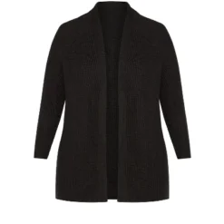 Alternative view of Women's Plus Size Boyfriend Cardigan - Black | AVENUE