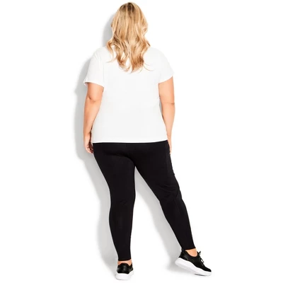 Women's Plus Size Pocket Active Legging - Black | AVENUE 3 Women's Plus Size Pocket Active Legging - Black | AVENUE