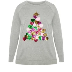 Women's Plus Size Sequin Sweat Top - Gray Marle | AVENUE 11 Women's Plus Size Sequin Sweat Top - Gray Marle | AVENUE -Avenue Shop GUEST ef3c7ce9 8223 43ef 88c3 2cb4c47406a7