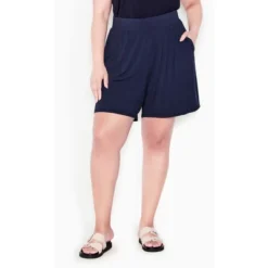 Women's Plus Size Alisha Knit Short - Navy | AVENUE 7 Women's Plus Size Alisha Knit Short - Navy | AVENUE -Avenue Shop GUEST f1fdda38 24e4 4564 9c54 9e713957f191