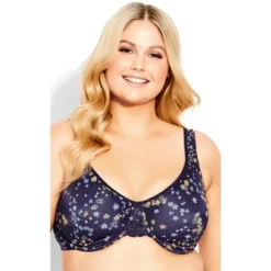Women's Plus Size Print Smooth Caress Bra - Navy Ditsy | AVENUE 25 Women's Plus Size Print Smooth Caress Bra - Navy Ditsy | AVENUE -Avenue Shop GUEST f216d89f 0a7e 42a7 b4e6 3f795d76d7f2