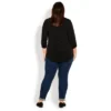 Women's Plus Size Chloe Zip Plain Top - Black | AVENUE 2 Women's Plus Size Chloe Zip Plain Top - Black | AVENUE -Avenue Shop GUEST f2dcb8be 6b8f 4232 b5dc 56e3af248645
