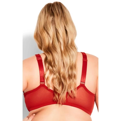 Women's Plus Size Fashion Plunge Bra - Salsa Red| AVENUE 3 Women's Plus Size Fashion Plunge Bra - Salsa Red| AVENUE