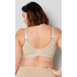 Women's Plus Size Basic Cotton Bra - Beige | AVENUE