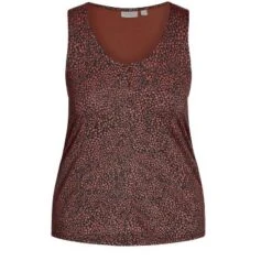 Alternative view of Women's Plus Size Knitted Tank Top - Root Beer | AVENUE