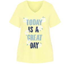 Women's Plus Size Short Sleeve Great Day Sleep Top - Yellow | AVENUE 11 Women's Plus Size Short Sleeve Great Day Sleep Top - Yellow | AVENUE -Avenue Shop GUEST f9d3332c e3b8 43fa 8530 7b99ab101751