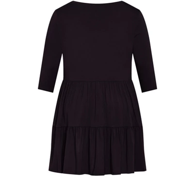 Women's Plus Size Amaya Tunic - Black | AVENUE 7 Women's Plus Size Amaya Tunic - Black | AVENUE - Image 5