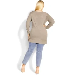 Women's Plus Size Ribbed Trim Sweater - Neutral | AVENUE 10 Women's Plus Size Ribbed Trim Sweater - Neutral | AVENUE -Avenue Shop GUEST fccdc1b7 6ca1 4311 b662 5f1b56f8e8ee