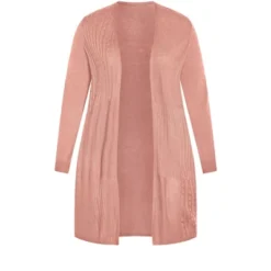 Alternative view of Women's Plus Size Meadows Mews Cardigan - Dusty Rose | AVENUE