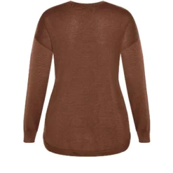 Women's Plus Size Tully Curved Hem Sweater - Chocolate | AVENUE -Avenue Shop GUEST fe9fd8cc effc 4ded 90bb e0113a5224d3